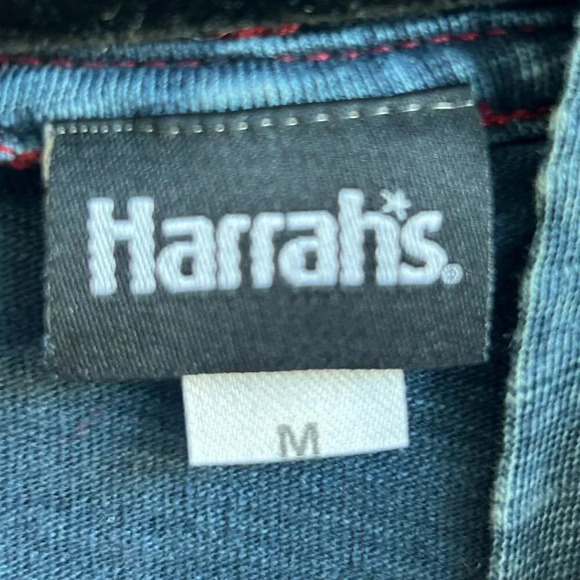 Harrah's Original Blue Hoodie Long Sleeve T Shirt - Picture 5 of 6